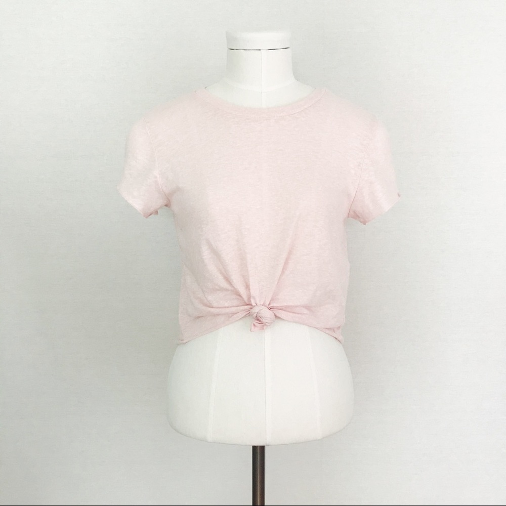 NWOT Cropped Knot Baby Tee in Light Pink | Size S